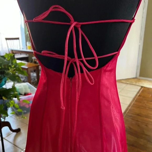 Blondie Nites Women's Red and Pink Dress - Picture 6 of 8